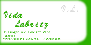 vida labritz business card